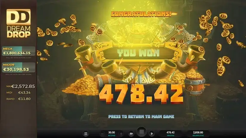 Volatile Vikings 2 Dream Drop slot screenshot