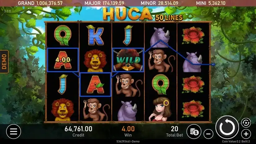 HUCA slot screenshot 2