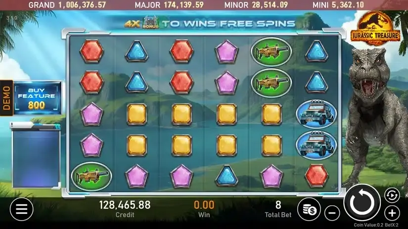 Jurassic Treasure slot screenshot 1