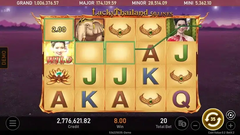 Lucky Thailand slot screenshot 4