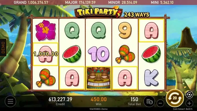 Tiki Party slot screenshot 3