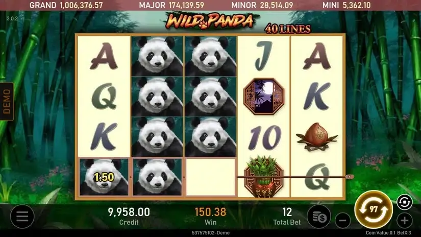 Wild Panda slot screenshot 3