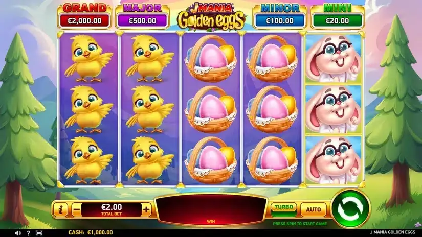 J Mania Golden Eggs slot screenshot 1