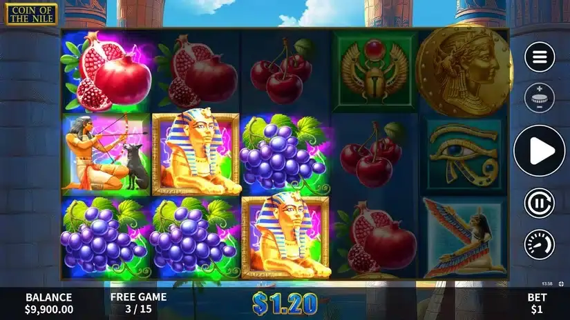Coin of the Nile slot screenshot 2
