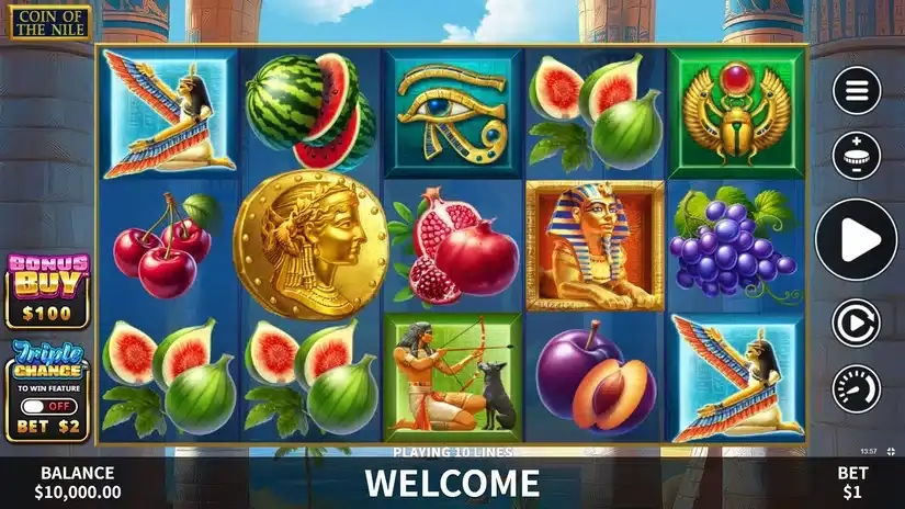 Coin of the Nile slot screenshot 1
