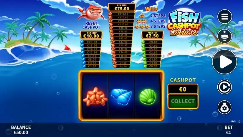 Fish Cashpot Deluxe slot screenshot 1