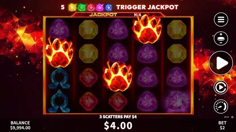 Flaming Jaguar slot screenshot 2