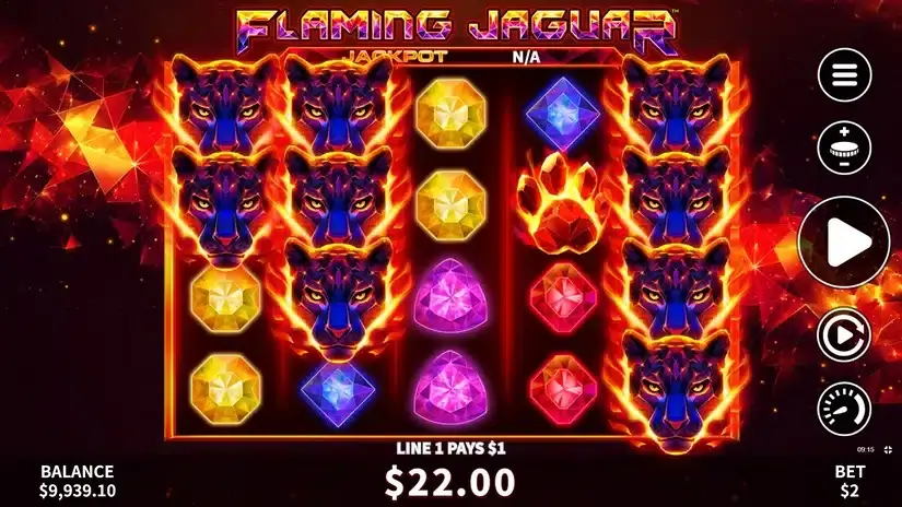 Flaming Jaguar slot screenshot 