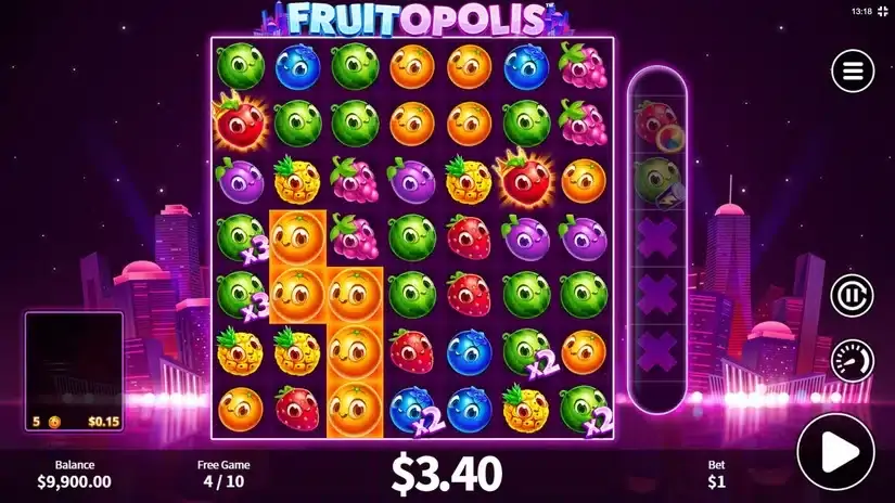 Fruitopolis slot screenshot 4