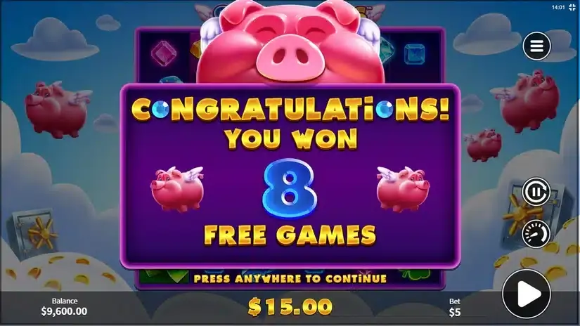 Sky Piggies slot screenshot 3