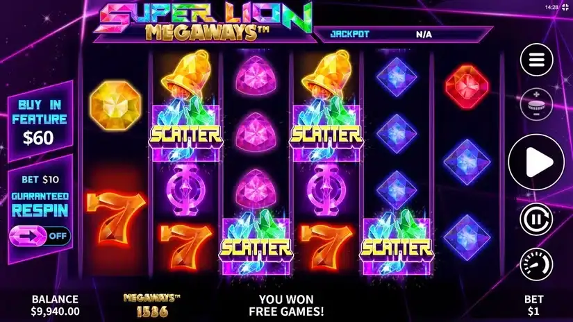 Super Lion Megaways slot screenshot 2