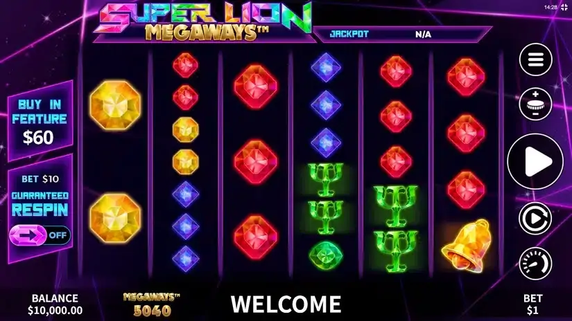 Super Lion Megaways slot screenshot 1