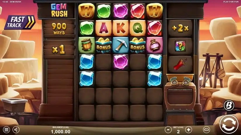 Gem Rush slot screenshot 1