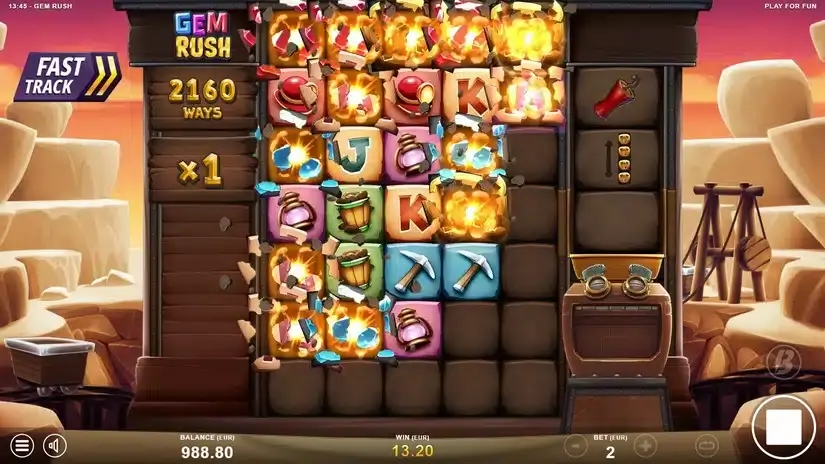 Gem Rush slot screenshot 2