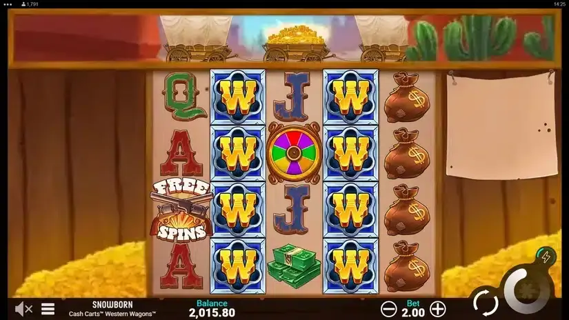 Cash Carts Western Wagons slot screenshot 1