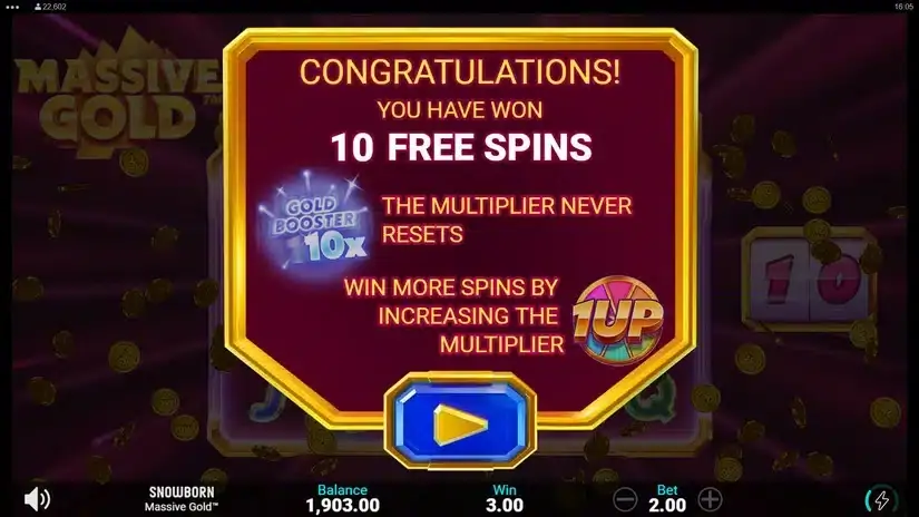 Massive Gold slot screenshot 3