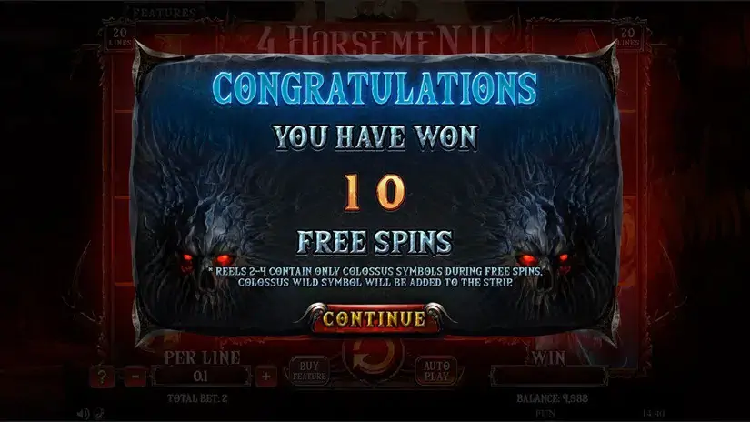 4 Horsemen 2 slot screenshot 3