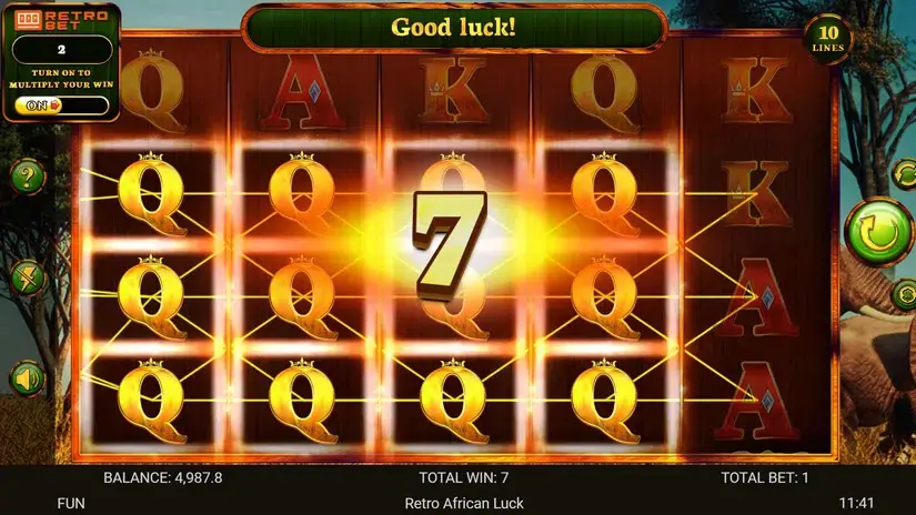 African Luck slot screenshot 2