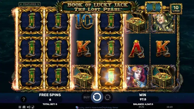 Book of Lucky Jack The Lost Pearl slot screenshot 5