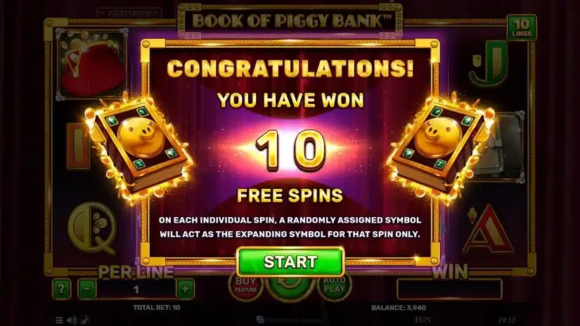 Book of Piggy Bank slot screenshot 2