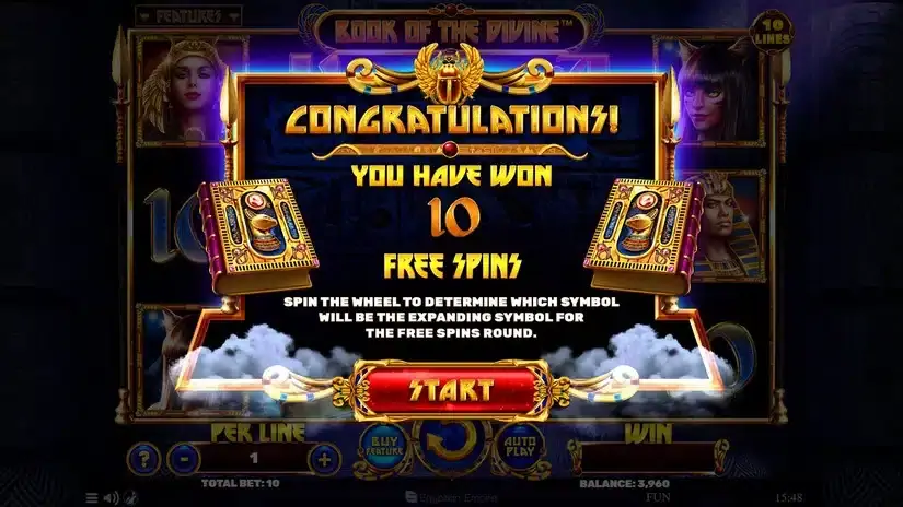 Book of The Divine slot screenshot 2