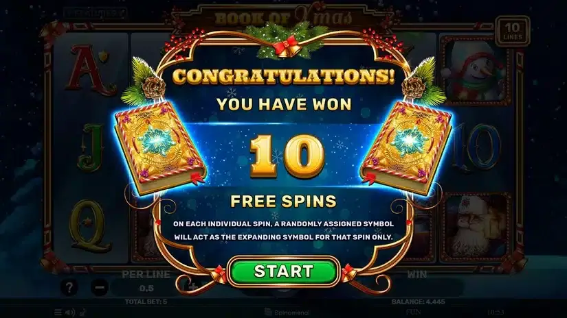 Book of Xmas Jingle Bells slot screenshot 2