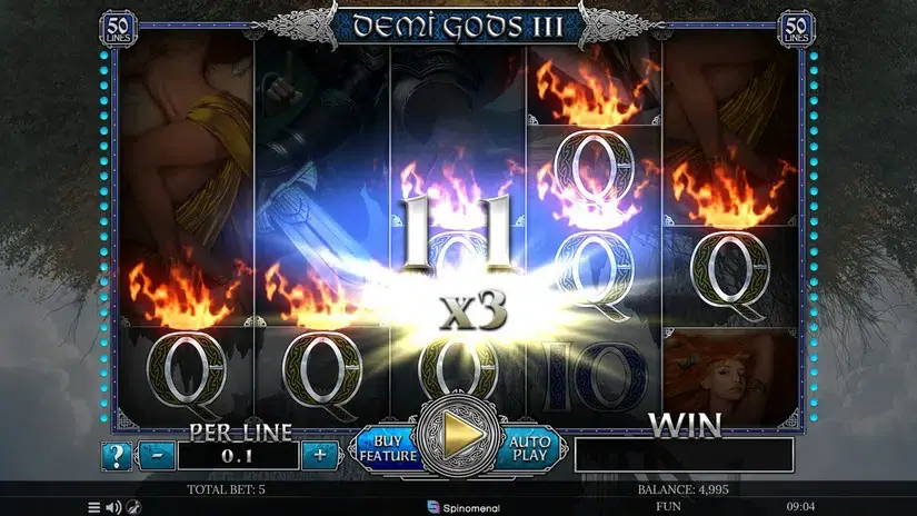 Demi Gods III slot screenshot 2