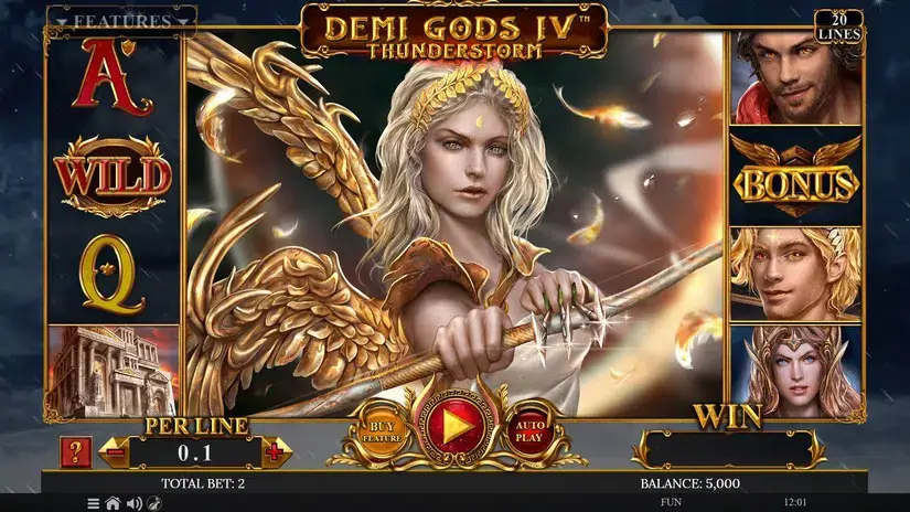 Demi Gods IV Thunderstorm slot screenshot 1