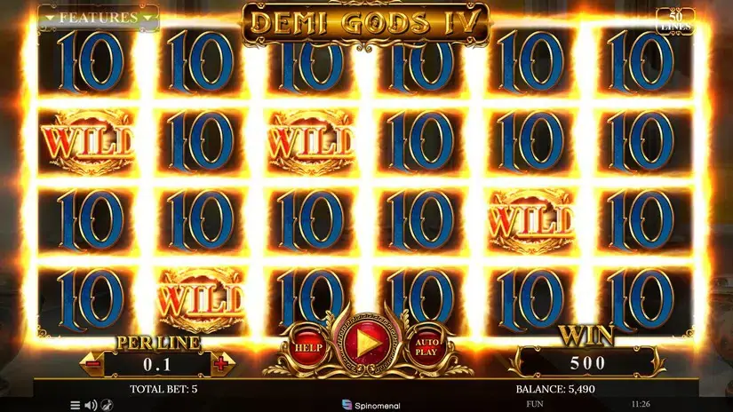 Demi Gods IV slot screenshot 2