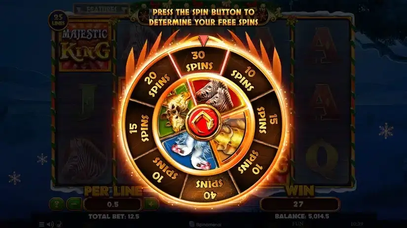 Majestic King – Christmas Edition slot screenshot 3