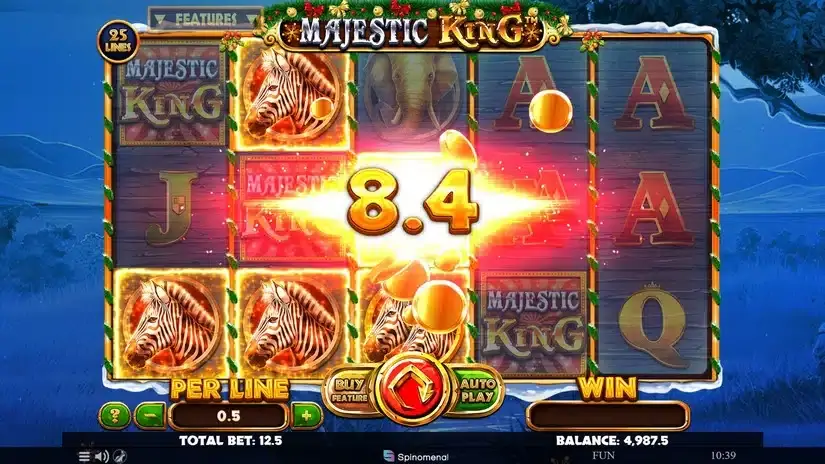 Majestic King – Christmas Edition slot screenshot 2