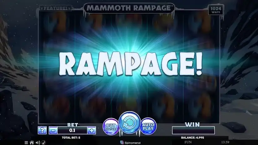 Mammoth Rampage slot screenshot 2