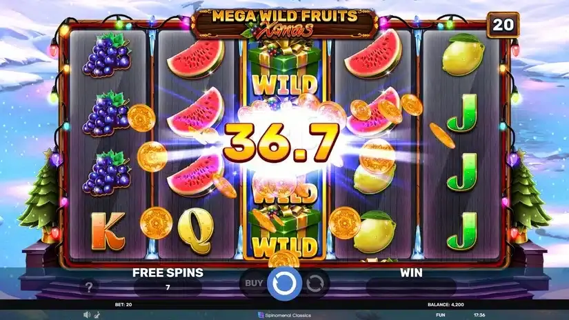 Mega Wild Fruits – Xmas slot screenshot 3