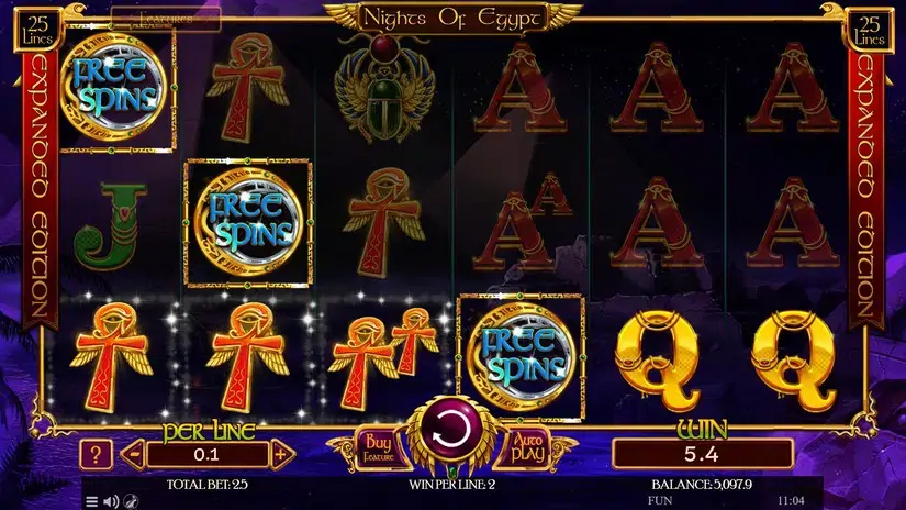 Nights of Egypt Expanded Edition slot screenshot 3