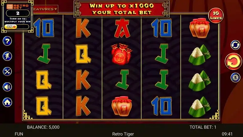 Retro Tiger slot screenshot 1