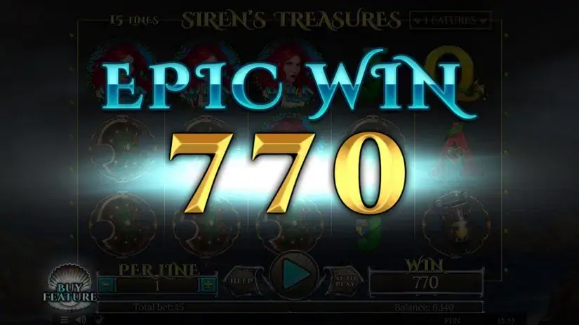 Sirens Treasures 15 Lines Edition slot screenshot 7