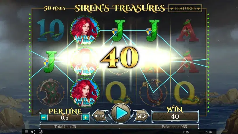 Sirens Treasures slot screenshot 2