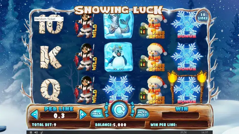 Snowing Luck slot screenshot 1