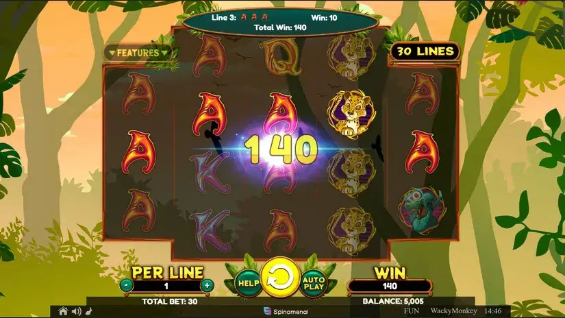 Wacky Monkey slot screenshot 2