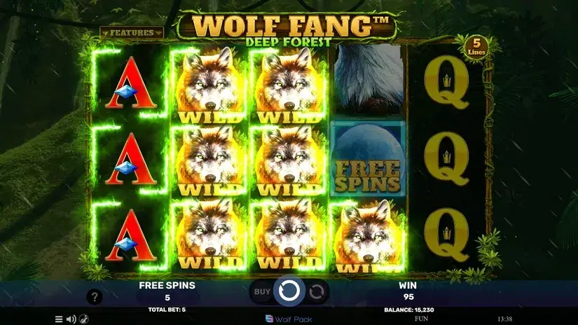 Wolf Fang – Deep Forest slot screenshot 