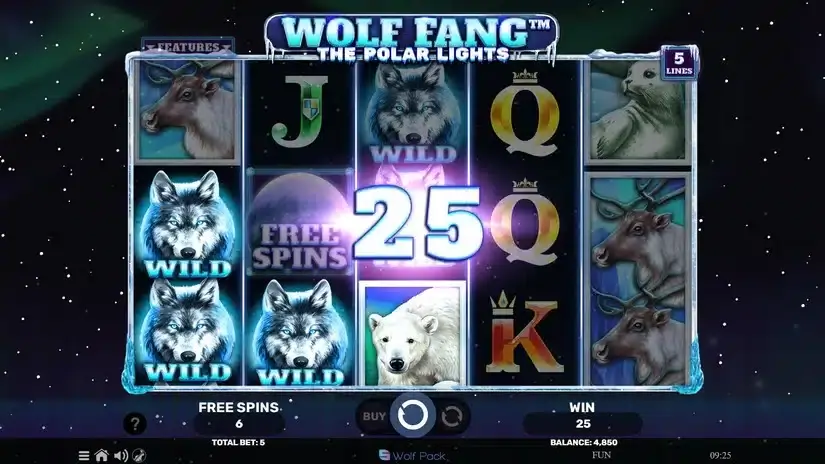 Wolf Fang – The Polar Lights slot screenshot 4