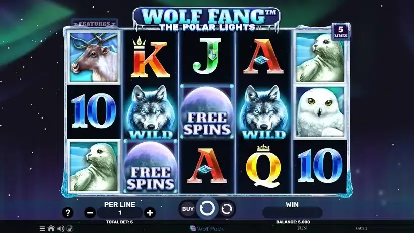 Wolf Fang – The Polar Lights slot screenshot 1