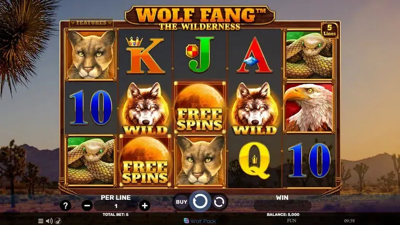 Wolf Fang The Wilderness slot screenshot 1