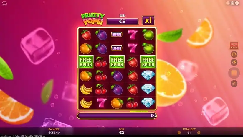 Fruity Pops slot screenshot 2