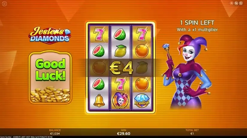 Jesters’ Diamonds slot screenshot 6