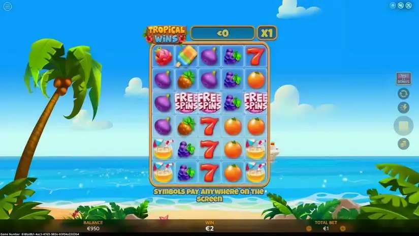 Tropical Wins slot screenshot 2