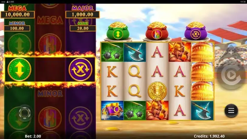 Action Boost Gladiator slot screenshot 3