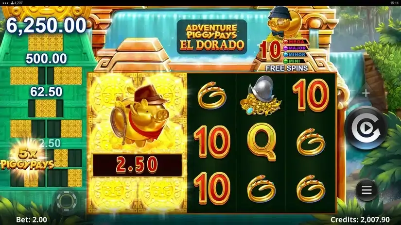 Adventure PIGGYPAYS El Dorado slot screenshot 3