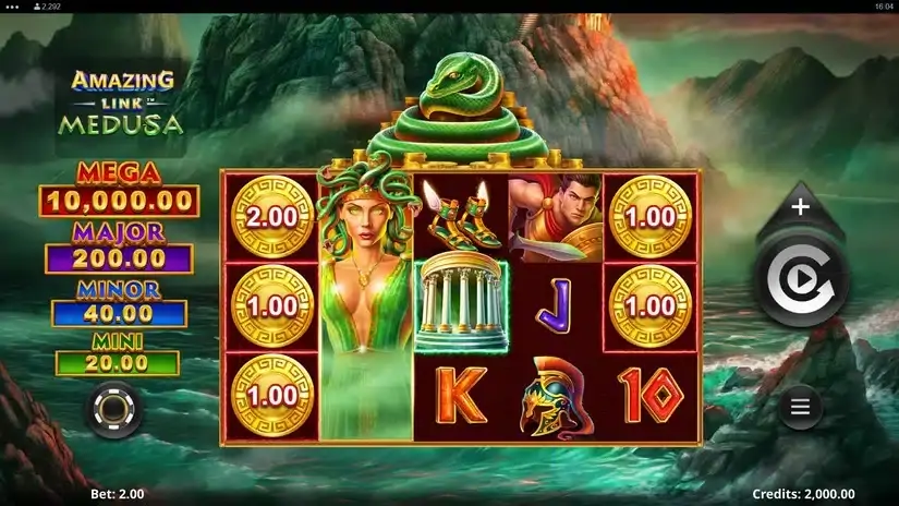Amazing Link Medusa slot screenshot
