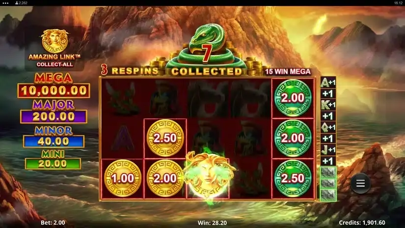 Amazing Link Medusa slot screenshot